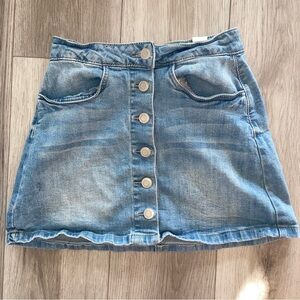 Streetwear Society Button Down Jean Skirt